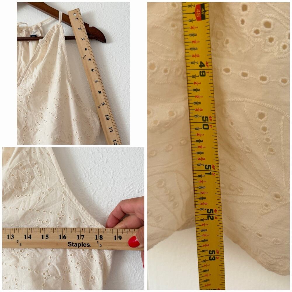 NWT Universal Thread Ivory Eyelet M Halter Maxi Dress Cottagecore Boho Sundress - Picture 10 of 10